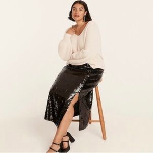 J Crew Sequin Midi Skirt